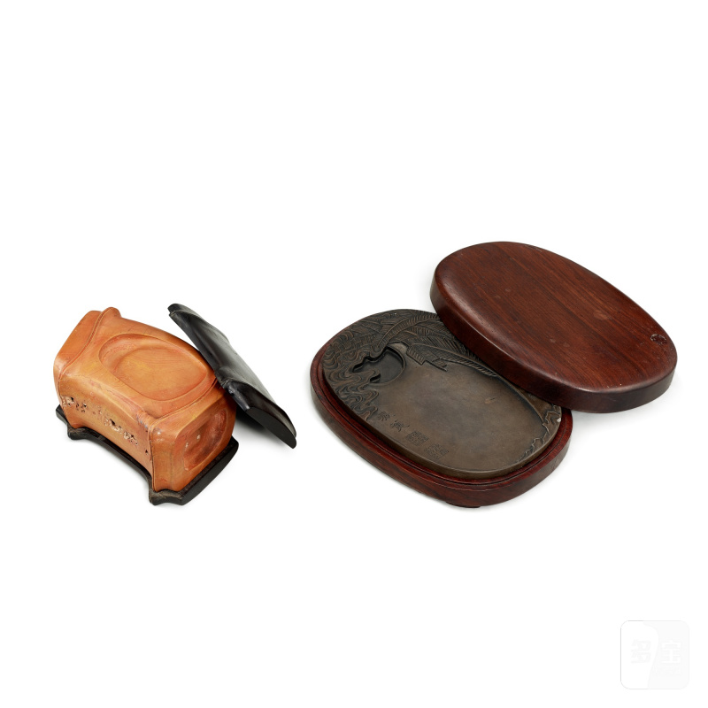 Two inkstones, Qing dynasty | 清 石硯兩件